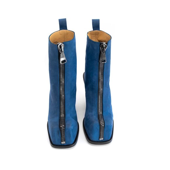 Fluevog- Stand Up Judd, blue suede boots - Picture 4 of 8